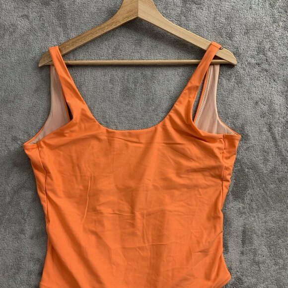 Gymshark Swimsuit Womens XL Orange Open Back GLSM5094 Swim Pool Beach Summer - Picture 5 of 13